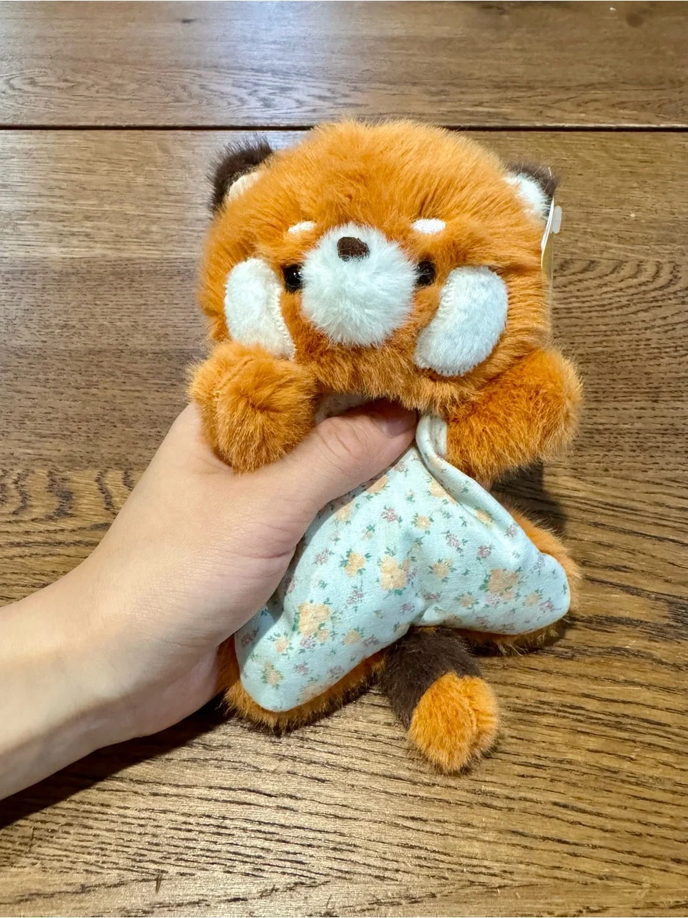 Cute Raccoon Bean Bag Plush – 6.3” Floral Outfit Stuffed Animal Keychain